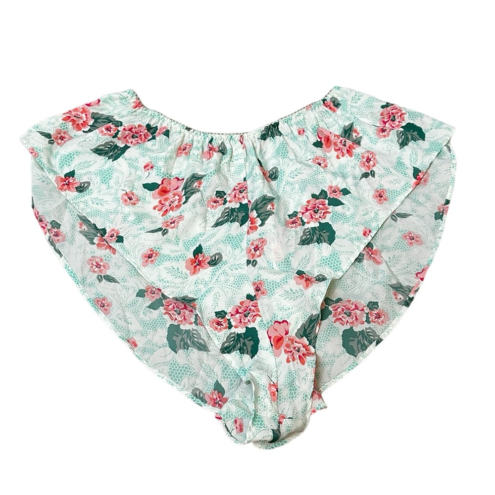 Vintage Gold Label Victorias Secret Floral French Frilly Shorts 90s Cottagecore